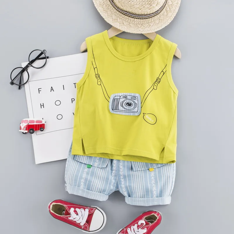 

Summer Baby Boys/Girls Clothing Sets Cute T-Shirt+Shorts 2pc Cartoon Cotton Children Suit for Kids Outfit Infant Clothes
