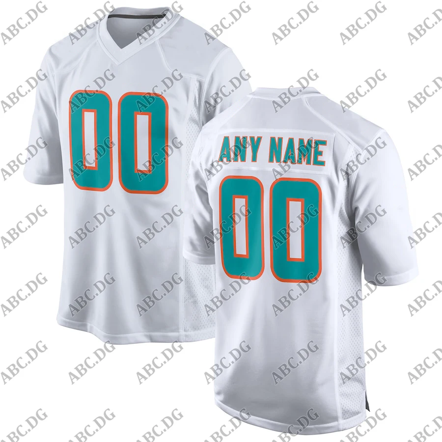 

Men Women Kid Youth Miami White Custom Game Jersey Any Name Any Number