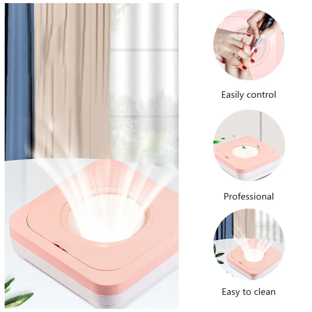 

80W Nail Dust Collector Machine Powerful Suction Remover Filter Fan (US Plug)