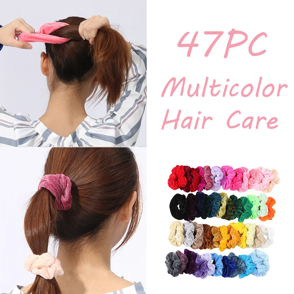 Женские винтажные резинки для волос эластичные бархатные 45 шт. 7 шт.| |