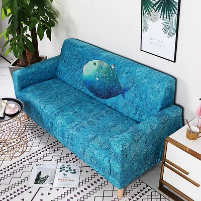 1 шт. чехол для дивана хлопковый комплект эластичный чехлы гостиной Зеленый лист