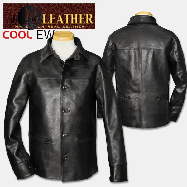 

Free shipping.Brand classic brakeman horseskin leather coat,mens genuine leather Jackets,quality leather jacket.sales.slim