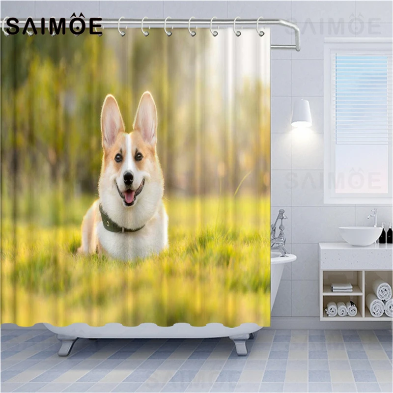 Занавеска для душа SAIMOE с изображением диких животных s Тигр и сова занавеска