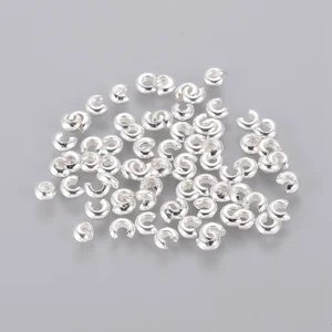 2000pcs Brass Crimp Beads Covers 3mm 4mm 5mm for DIY Jewelry Making Findings accessories, Nickel Free F65