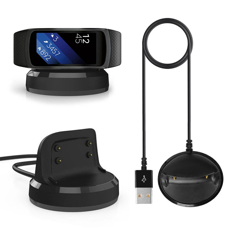 

USB Dock Charger Adapter Stand Charging Cable Cord For Samsung Gear Fit 2 SM-R360/R365 Smart Bracelet Wristband Accessories 2021