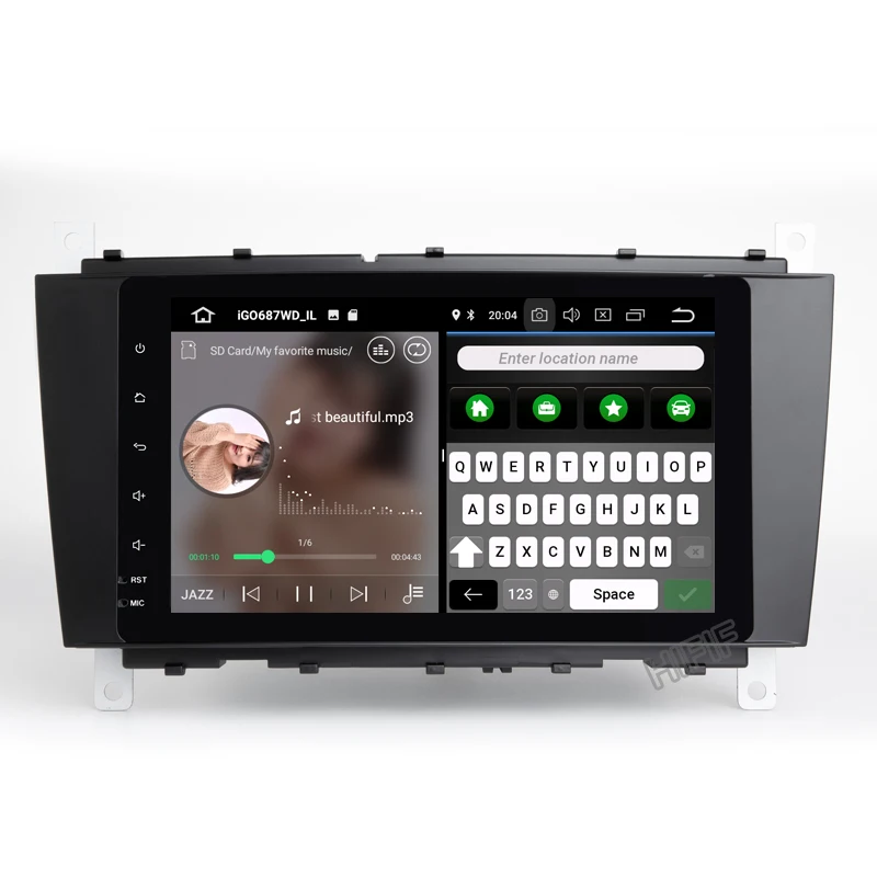 Автомобильный GPS-навигатор PX5 IPS-экран 8 дюймов DSP Android 10 4G для Mercedes Benz C Class W203 C200 C230