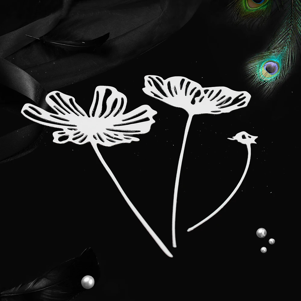 Металлические трафареты три маленькие цветы металлические Вырубные штампы