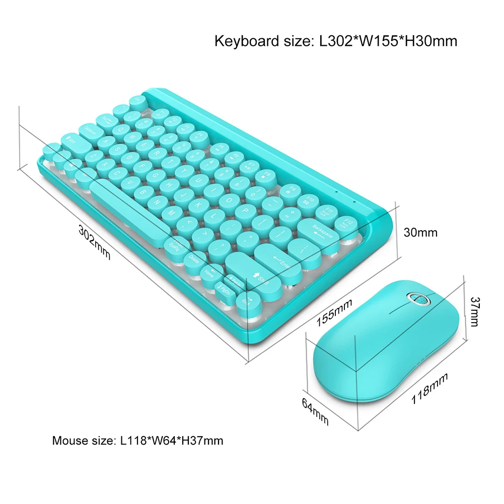 2,4G USB игровой портативный панк ключ офис водонепроницаемый беспроводной Чувствительный ABS Мультимедийные кнопки ультратонкая клавиатура мышь набор