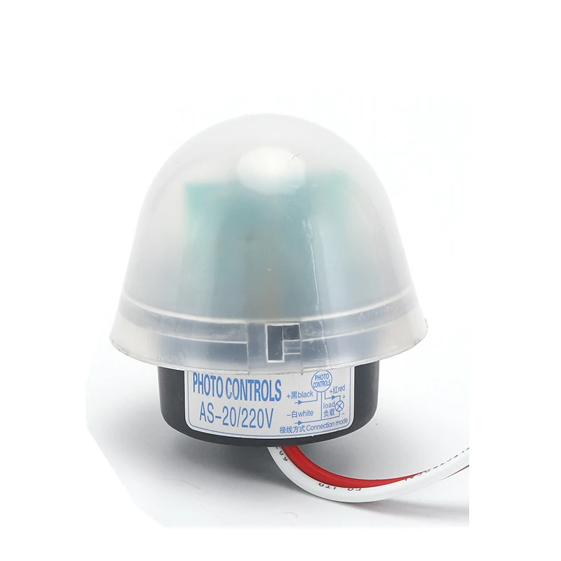 

AS-20 Light Control Switch 220v Rainproof Auto Turn On and Off Street Light Control Sensor High-Sensitivity Light Sensor Switch