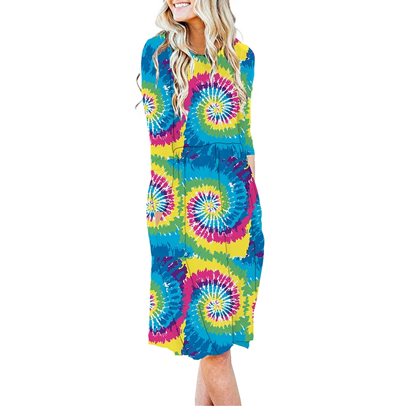 

2021 Leopard Dresses Women Chiffon Boho Beach Dress Loose Long Sleeve O-neck Sexy Party Dress Plus Size 3XL Vestidos De Fiesta