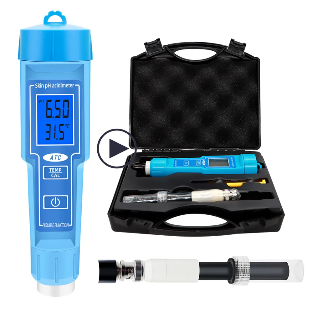 PH-6118 Ph кожи Acdimeter 2 в 1 PH тестер рН-метр Автоматическая Калибровка с Подсветка для