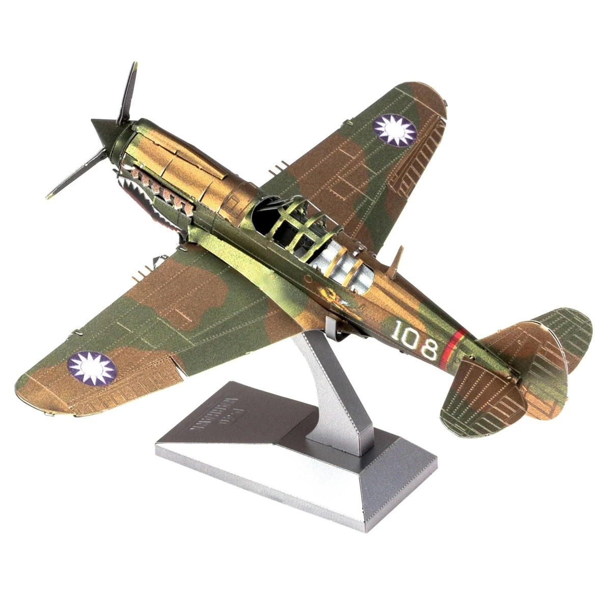 

3D Metal Puzzle P-40 Warhawk Fighter model KITS Assemble Jigsaw Puzzle Gift Toys For Children