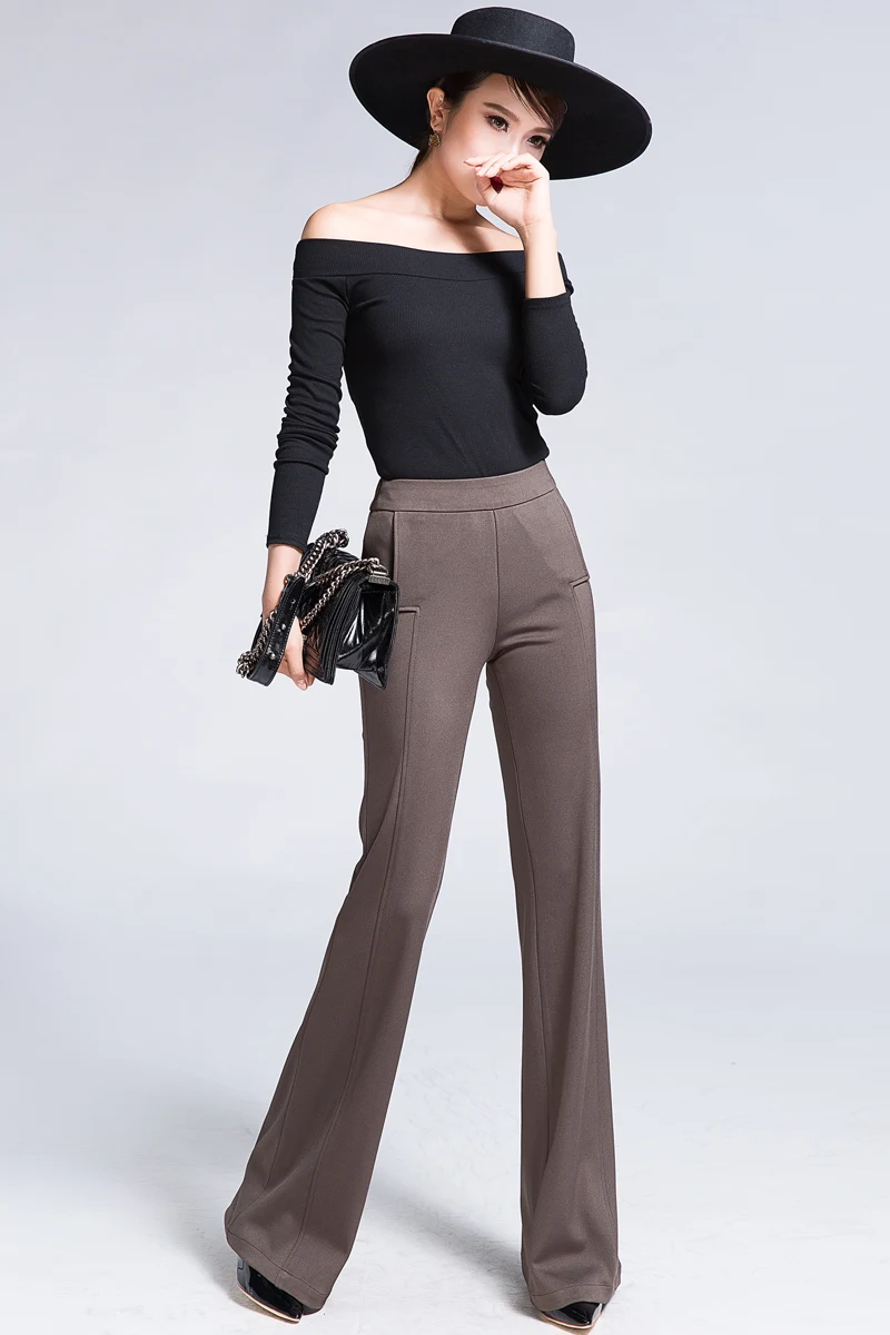 Новинка весна-осень 2020 женские длинные брюки с широкими штанинами тонкие