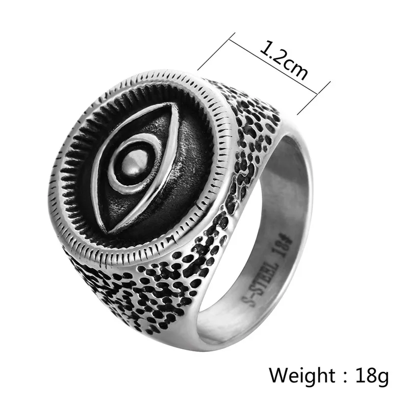 Кольцо сатана глаз ювелирные изделия из нержавеющей стали 316L|Кольца для