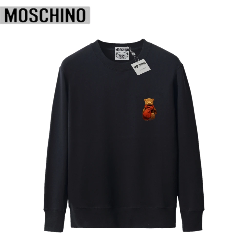 

2020 Fashion Moschino Cotton Hoodies for Women Men Loose Style Scarf Bear Print Sweatshirts Unisex Tops With Brand Label