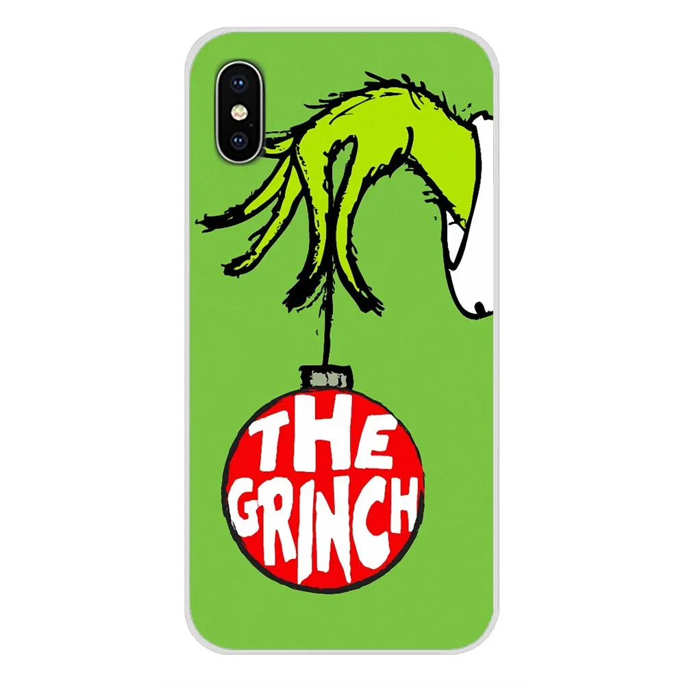 images 10 Дизайнерский чехол для Apple IPhone X XR XS MAX 4 4s 5 5S 5C SE 6 6S 7 8 Plus ipod touch 5 6 зеленый монстр Grinch палантин Рождество - Цвет: images 10