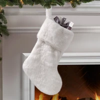 1piece christmas stockings white socks candy bag xmas ornaments christmas pendant christmas tree decorations noel gift socks