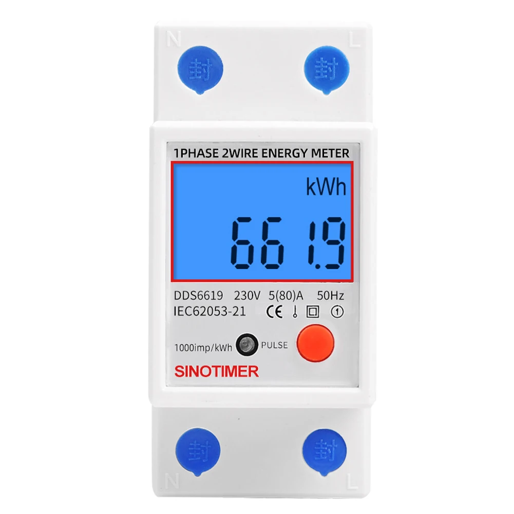 Цифровой измеритель мощности потребления электроэнергии 32 А 230 В ЖК дисплей