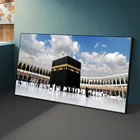 Мекка исламский последний день хаджа Круглый Орнамент вид мусульманская мечеть настенная живопись настенное искусство для гостиной домашний Декор (без рамки)
