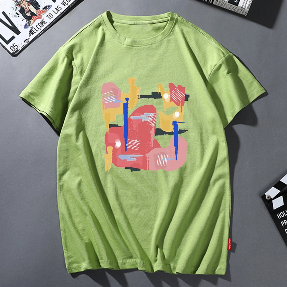 

Футболка женская оверсайз в эстетическом стиле, 100% хлопок, унисекс, топы Tumblr, Женская смешная футболка в абстрактном стиле с графическим принтом, Женский Топ