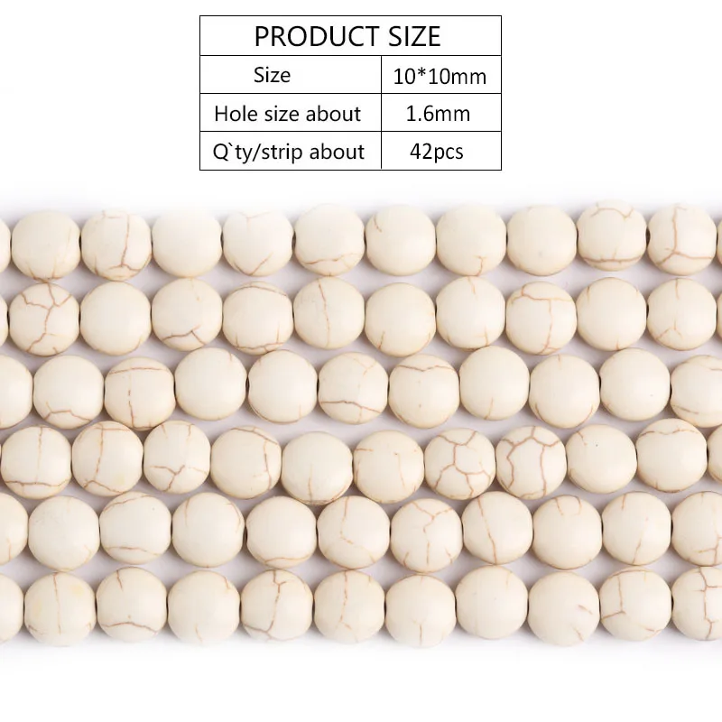 42шт/лот натуральный камень бирюзовые бусины круглые свободные для изготовления ювелирных изделий браслет аксессуары 10*10мм оптом на.