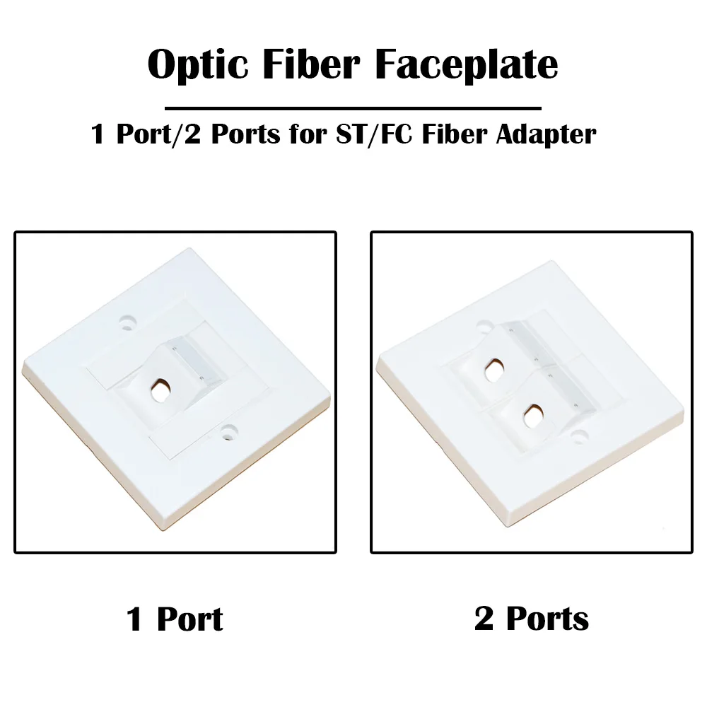 

10 Pieces /lot 1 Port/2 Ports ST/FC Optic Fiber Faceplate FTTD FTTH Networking Ethernet UPC/APC Fiber Adapter Simplex