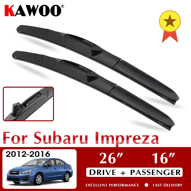 

KAWOO щетки стеклоочистителя для автомобиля для Subaru Impreza 2012-2016 лобовое стекло аксессуары для переднего окна 26 "+ 16" LHD RHD