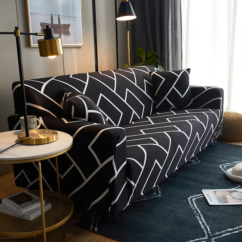 

Floral Printed Slipcovers Stretch Plaid Sofa Covers for Living Room Elastic Couch Chair Cover Sofa Towel Home Decor 1/2/3/4-seat