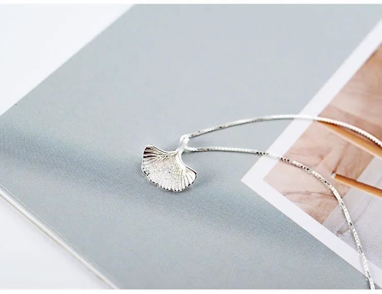 Kindey Ретро Винтажный серебряный цвет гинкго билоба колье с узором в виде листика