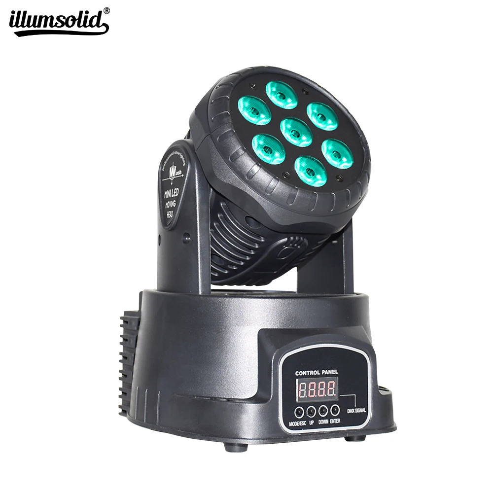 Светодиодный мини светильник высокой яркости с подвижной головкой 7x12 Вт RGBW 4in1