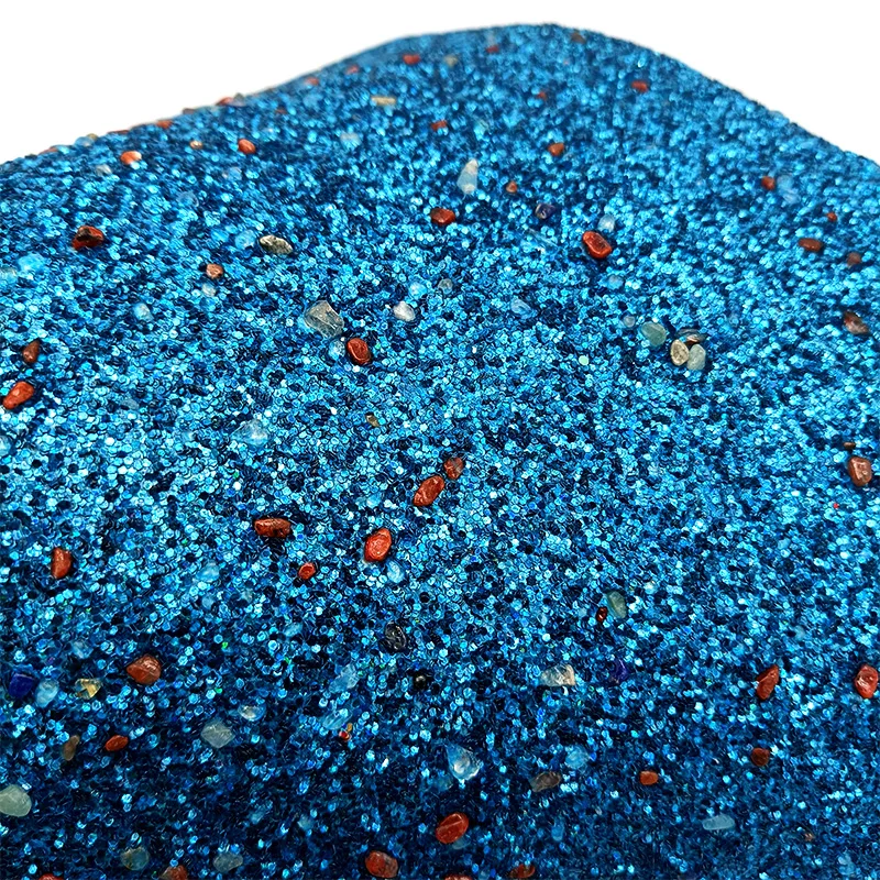 3D каменные блестки темные разноцветные объемные Искусственные кожаные тканевые