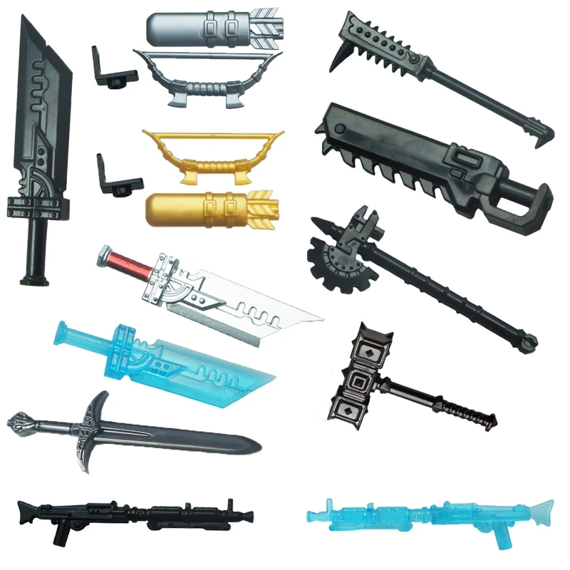 Военная часть оружия большой молот топор Mace Gun модель Moc аксессуары для солдат