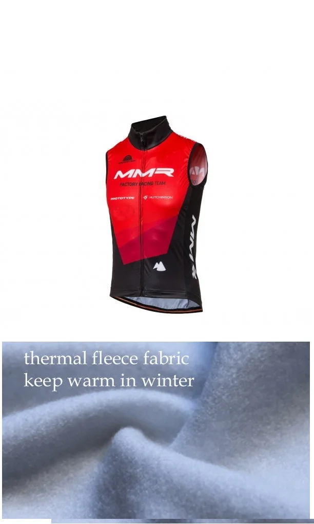 

WINTER FLEECE THERMAL 2020 MMR TEAM 2 COLORS Sleeveless Cycling Vest Mtb Clothing Bicycle Maillot Ciclismo Bike Clothes