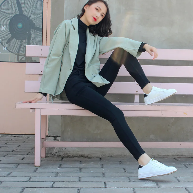 Женские брюки-карандаш 2019 осень зима размера плюс уличная одежда Полная длина