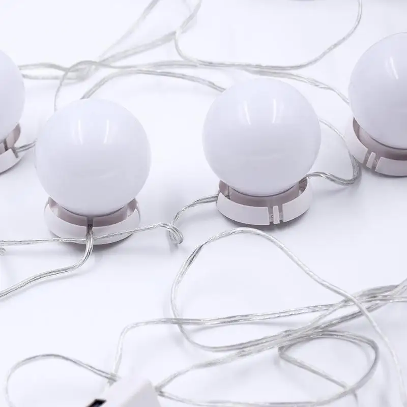 

10pcs Makeup Mirror Vanity LED Light Bulbs Kit Adjustable Cosmetic Lighting