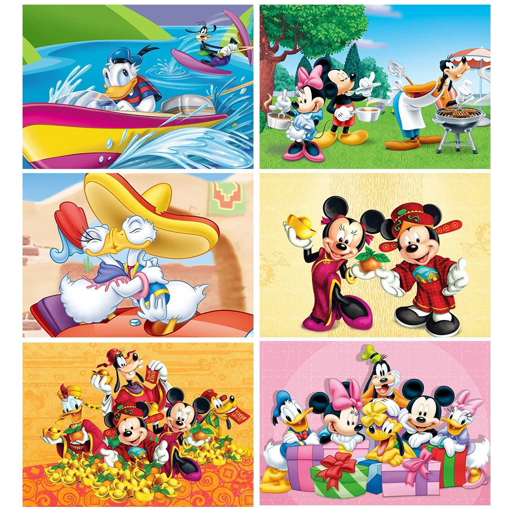 

Алмазная живопись «сделай сам» Disney, Микки и Минни, вышивка крестиком, мультяшная вышивка, искусство мозаики, украшение для дома, подарок