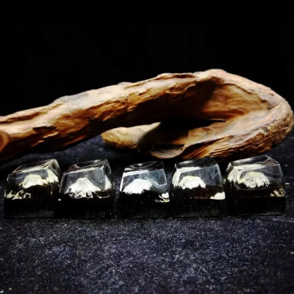 Каучуковая клавиатура без подсветки Fuji Mount Keycap Snow Mountain вулканический дизайн ESC