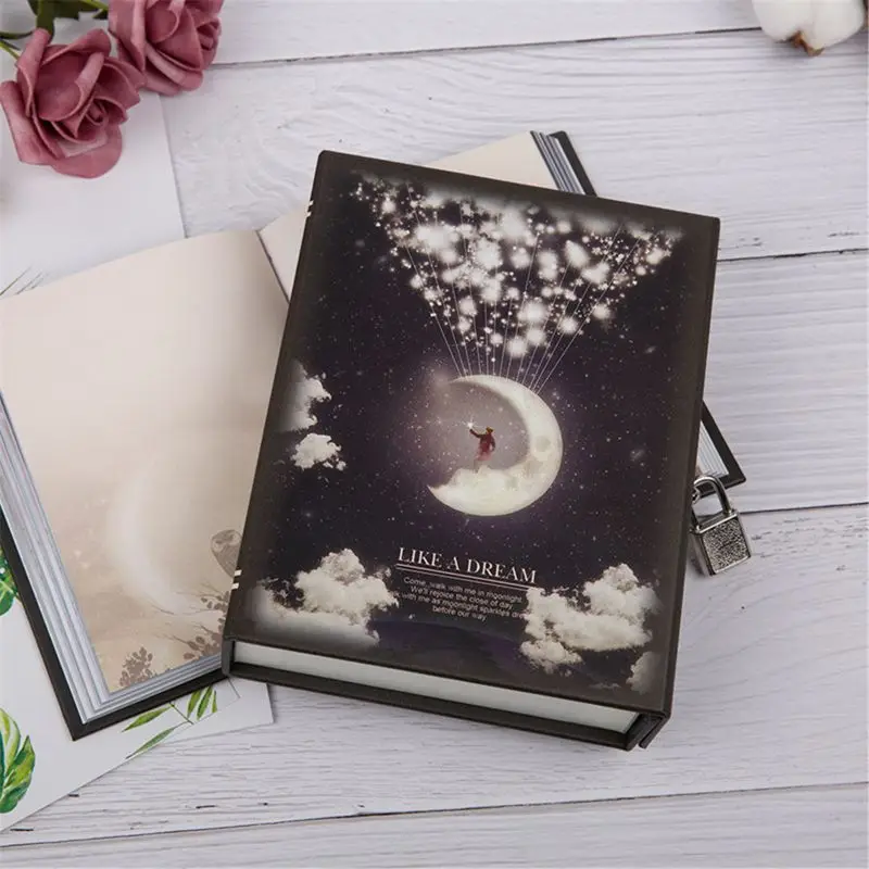 

\"Like a Dream\" Diary with Lock Notebook Cute Functional Planner Lock Book Dairy B95C