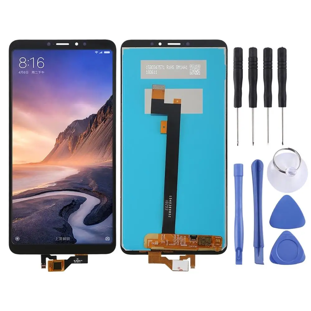 ЖК экран и дигитайзер в сборе для Xiaomi Mi Max 3 (черный)|Сенсорные панели (тачскрин)| |