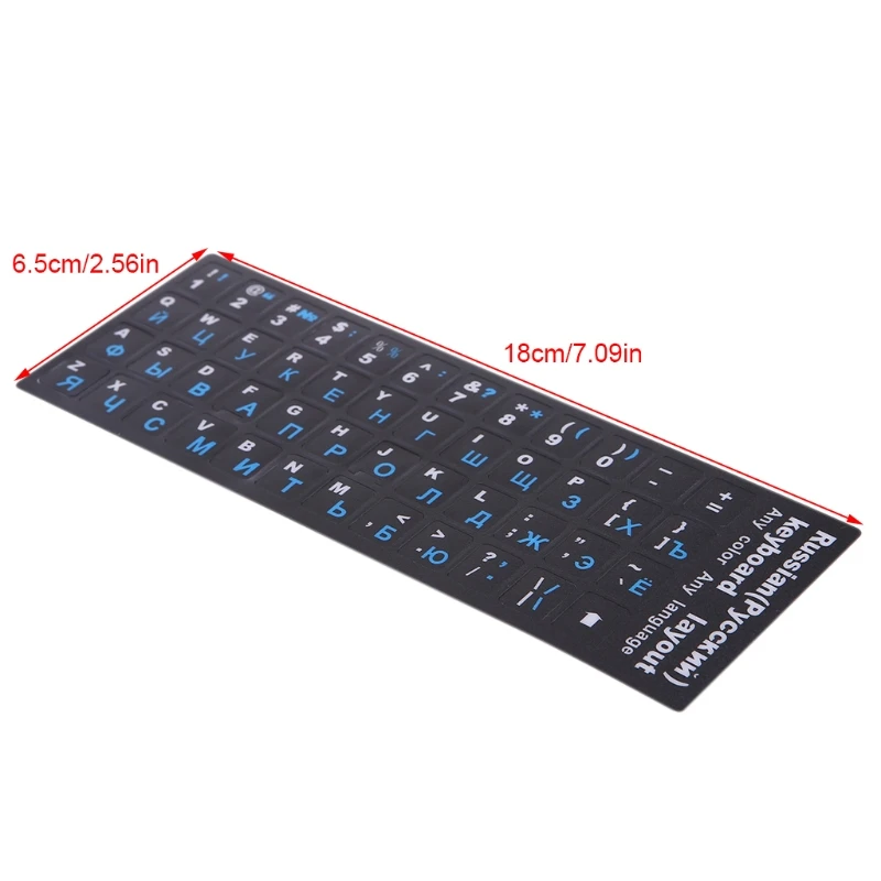 

Colorful Frosted PVC Russian Keyboard Protection Stickers For Desktop Notebook M5TB