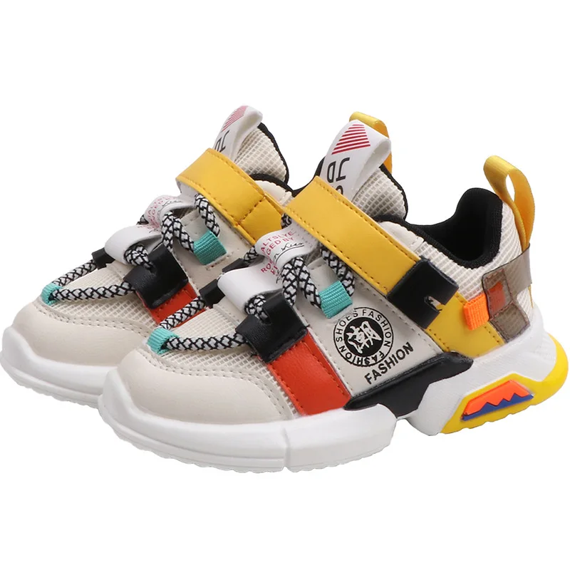 

2021 spring and autumn new fashion children soft bottom boys and girls breathable non-slip trendy comfortable net shoes