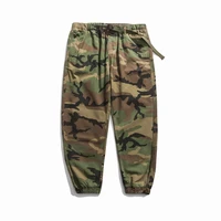 100 cotton retro wash men camouflage cargo pants elastic waist army green military jogger homme brand man casual harem trousers
