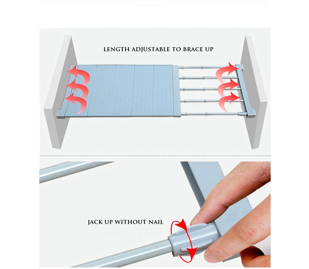 Adjustable Closet Organizer Storage Shelf Wall Mounted Kitchen Rack Space Saving Wardrobe Decorative Shelves Cabinet Holders