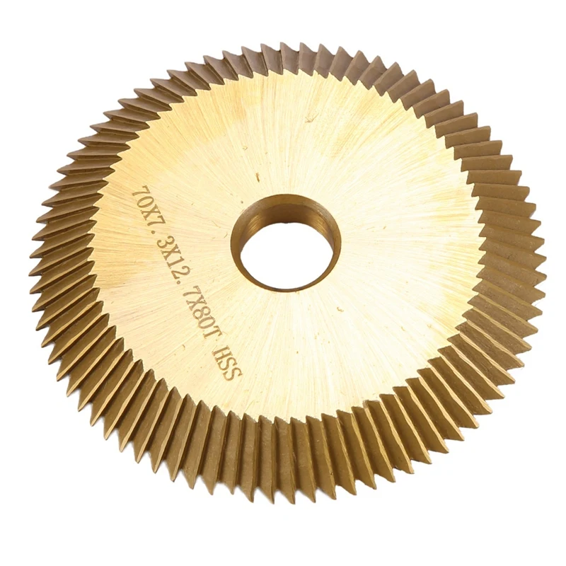 

1Pc Titanium Coated Key Machine Cutter 70X7.3X12.7Mm 80T Hss Key Duplicate Machine Saw Blade for Cutting Keys Locksmith Tools CN