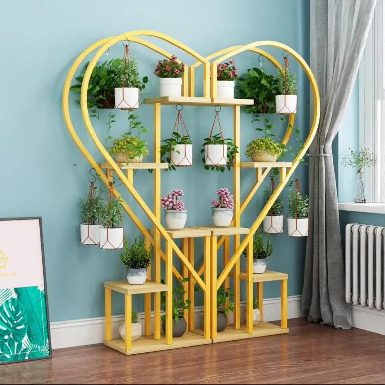 Многослойная декоративная полка в форме сердца с цветами | Мебель