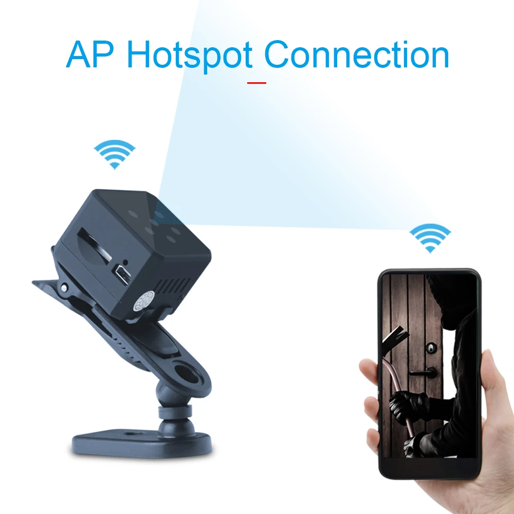 Wi Fi IP мини камера P2P беспроводная HD 720P Портативная Микро веб видеокамера
