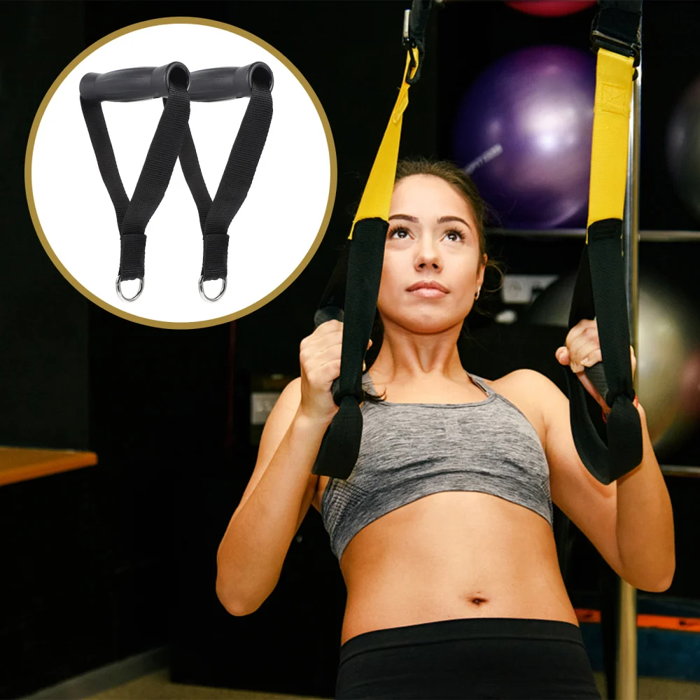 

2pcs Arm Biceps Triceps Rope System Hand Strength Training Pull Rope Bar