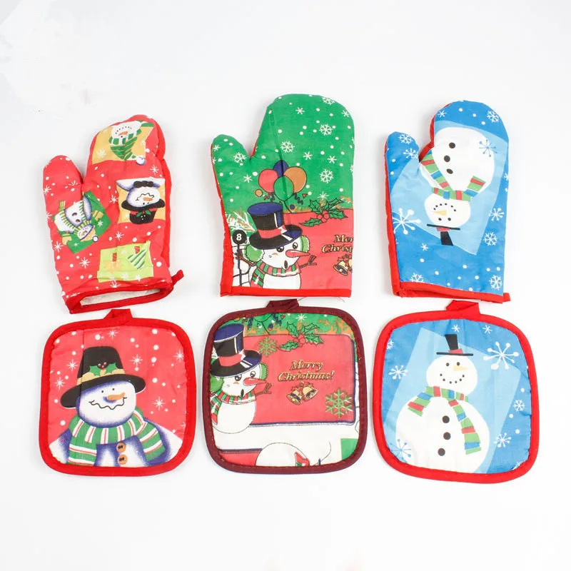 Рождественская Кухня выпечки анти крутые перчатки Микроволновая печь горячий