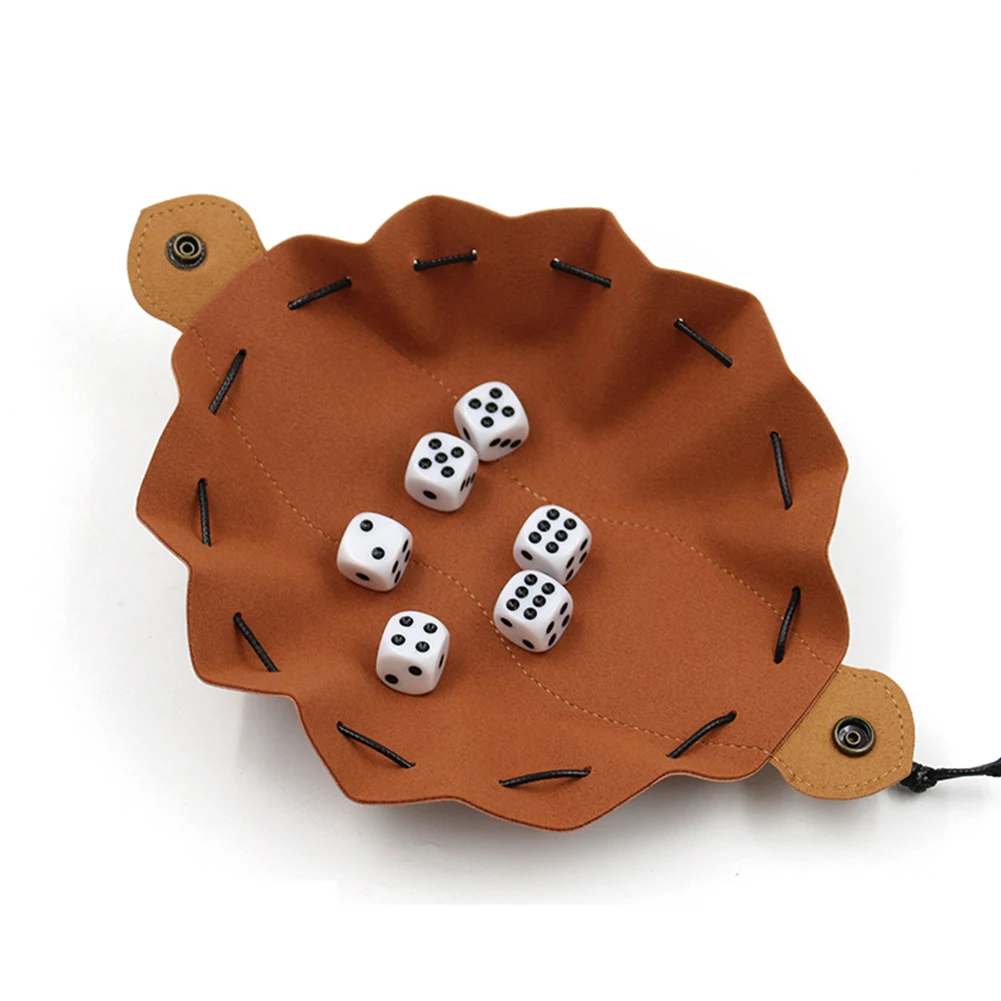 

PU Leather Dice Bag Jewelry Packing Drawstring Pouches for Packing Gift Dice Storage Bags Pouch for Board Game Use