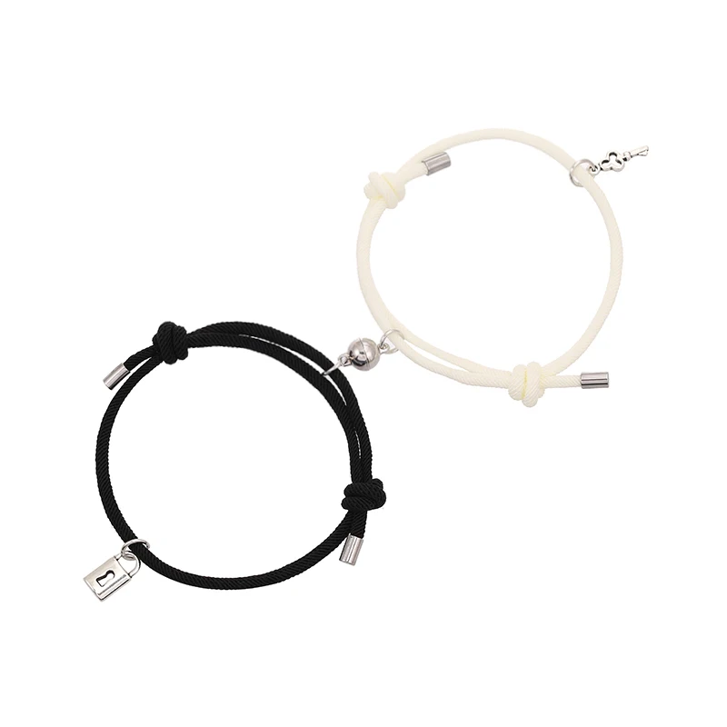 Браслет с ключом и замком для пар регулируемый браслет ручной работы надписью